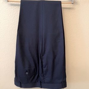 Navy blue slim fit dress pants